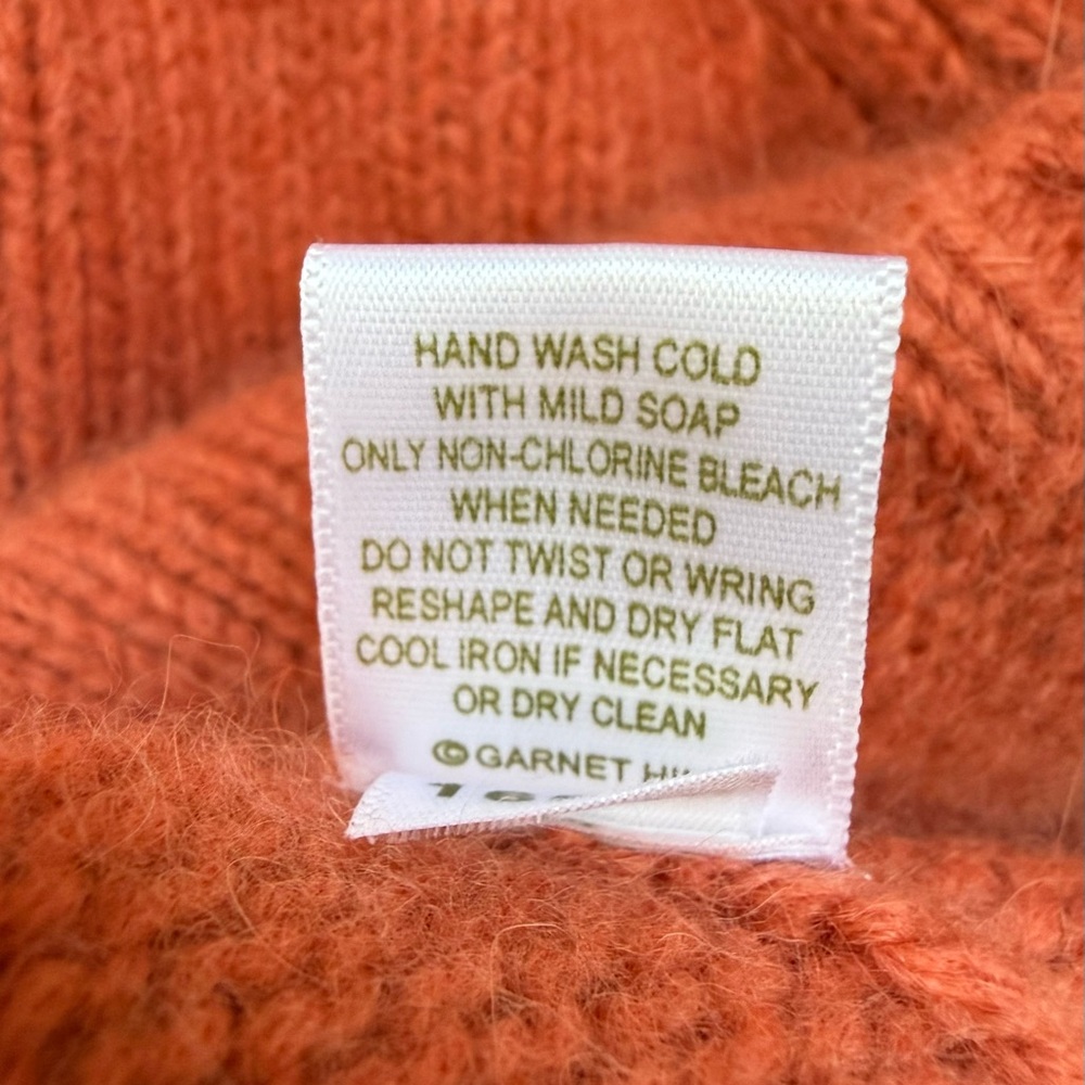 Garnet Hill Orange Button-Up Cardigan - Picture 6 of 8